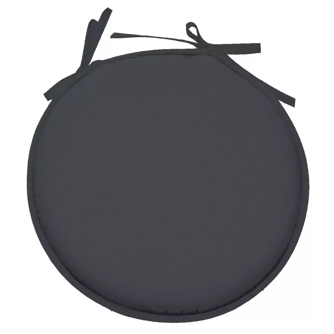 Galette de chaise ronde (40 cm) Nelson Gris anthracite