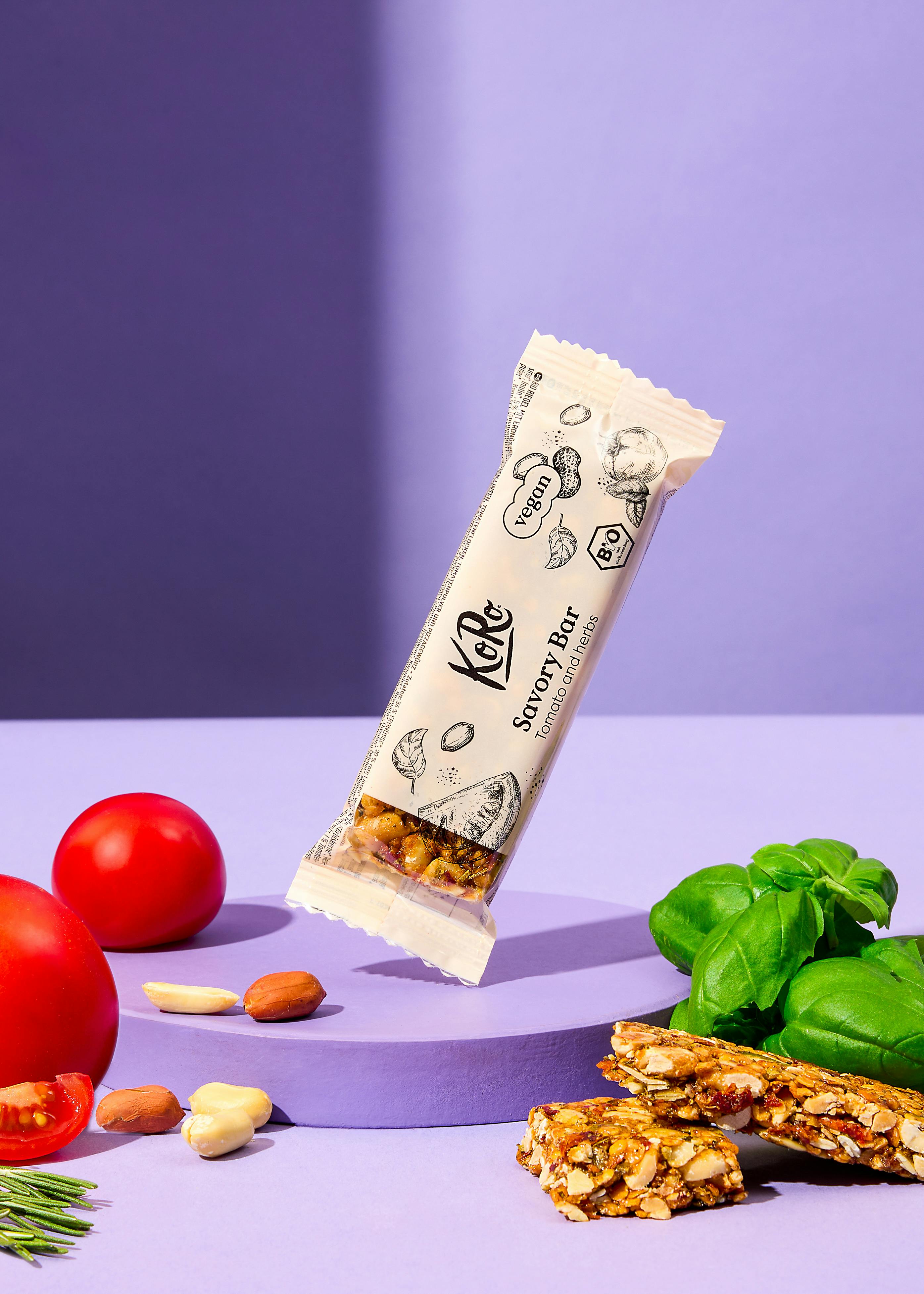 Herzhafter Bio Erdnussriegel mit Tomate und Kräutern 40 g