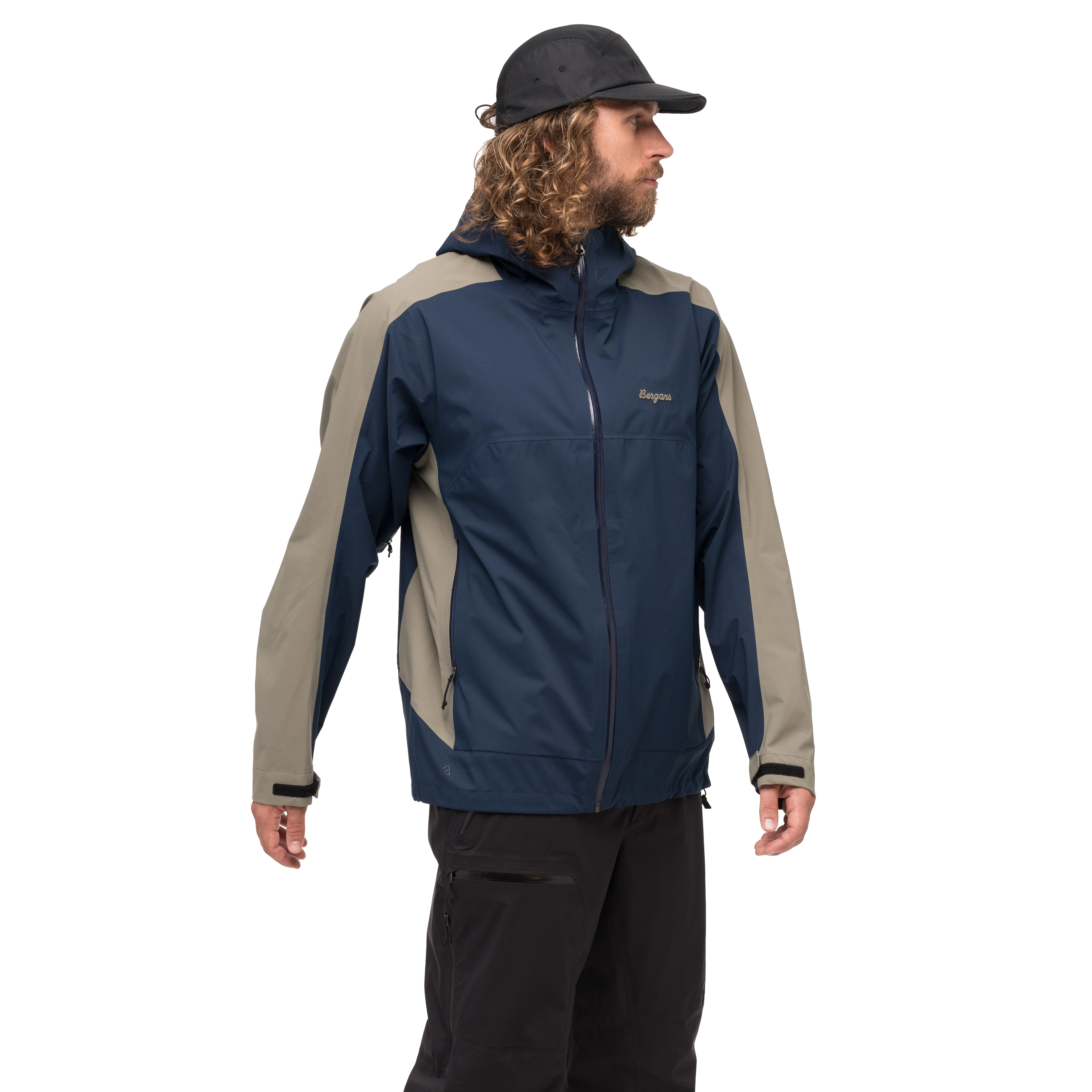 Vaagaa Allround 3L Shell Jacket Men Navy Blue / GreenMud