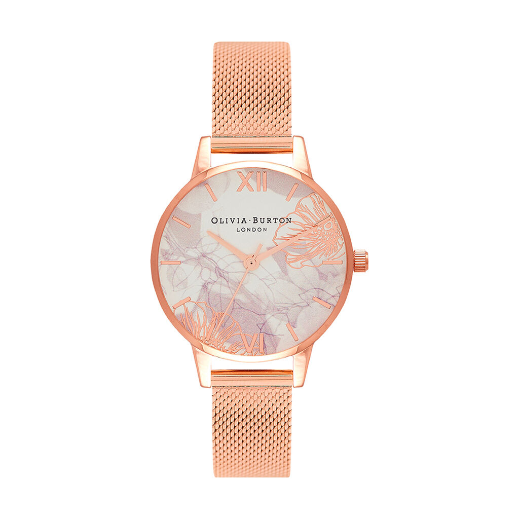 Montre Olivia Burton Abstract Florals Nacre