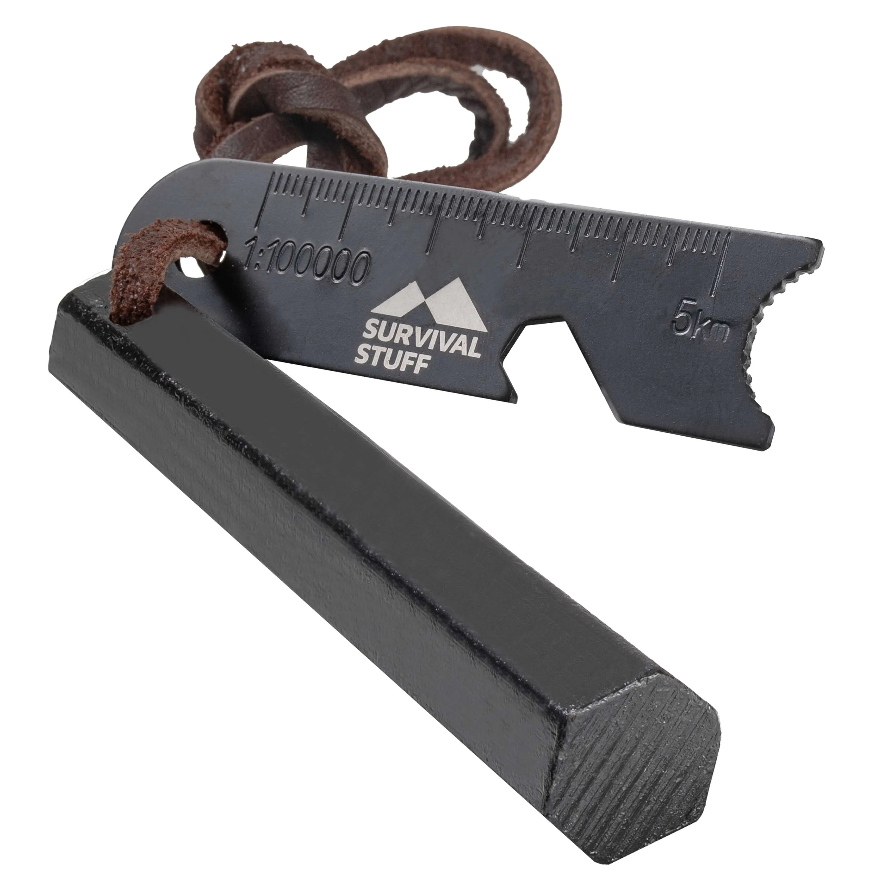 Survival Stuff -  Survival Stuff Feuerstahl HEXA klein schwarz