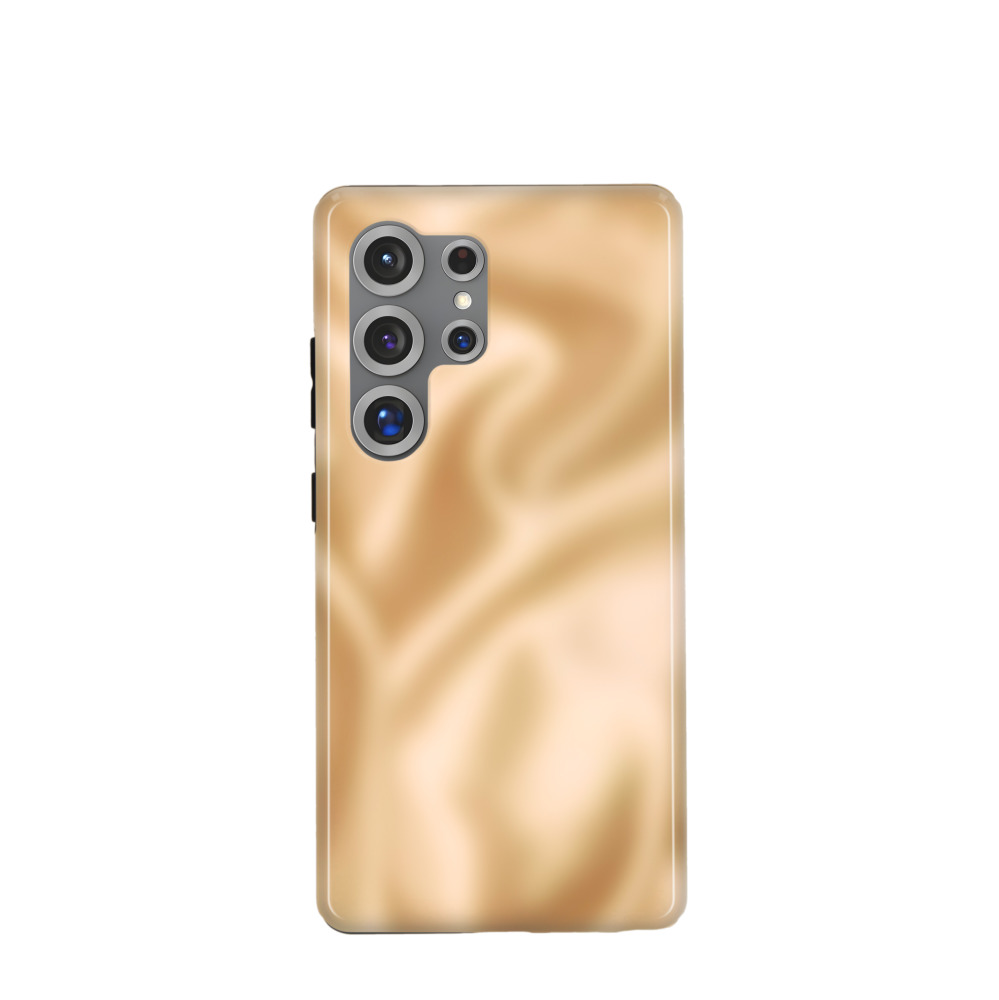 Samsung Galaxy S25 Ultra Hybrid (Kunststoff / Gummi) Hülle Seidenglanz 1 - Gold