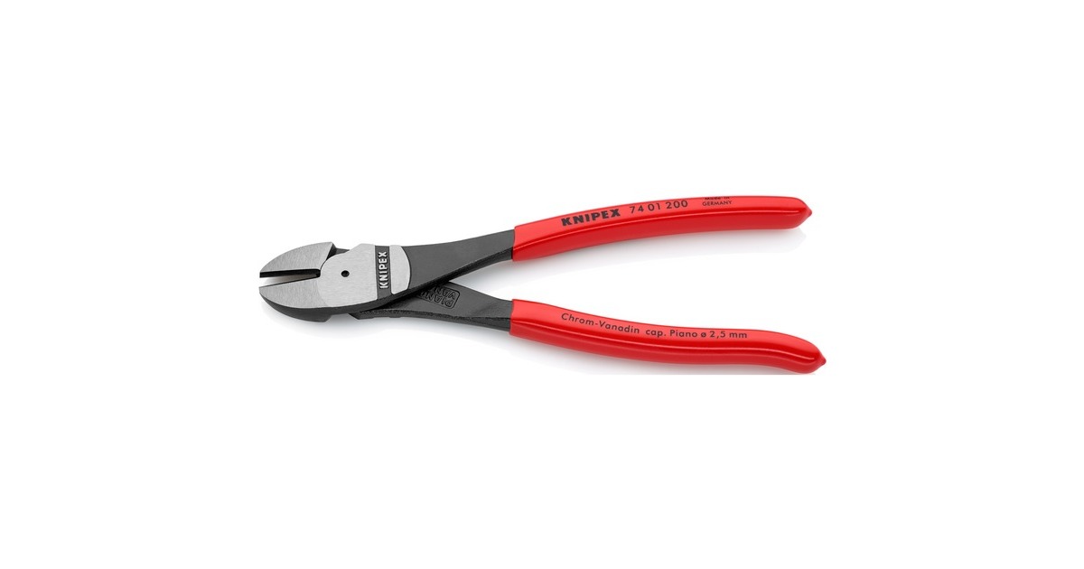 KNIPEXKracht-zijsnijtang 74 01 200 kniptang  (Rood)
