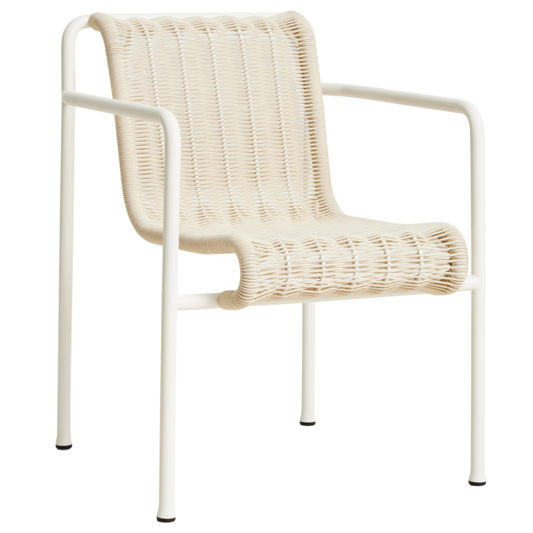 Hay Palissade Cord Dining Armchair tuinstoel Cream white