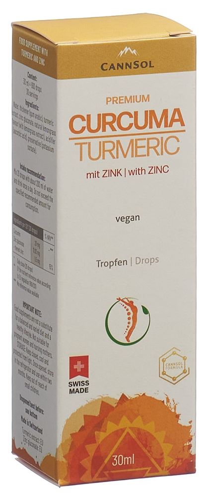 CANNSOL Premium Curcuma mit Zink Tropfen Pip Fl 30 ml