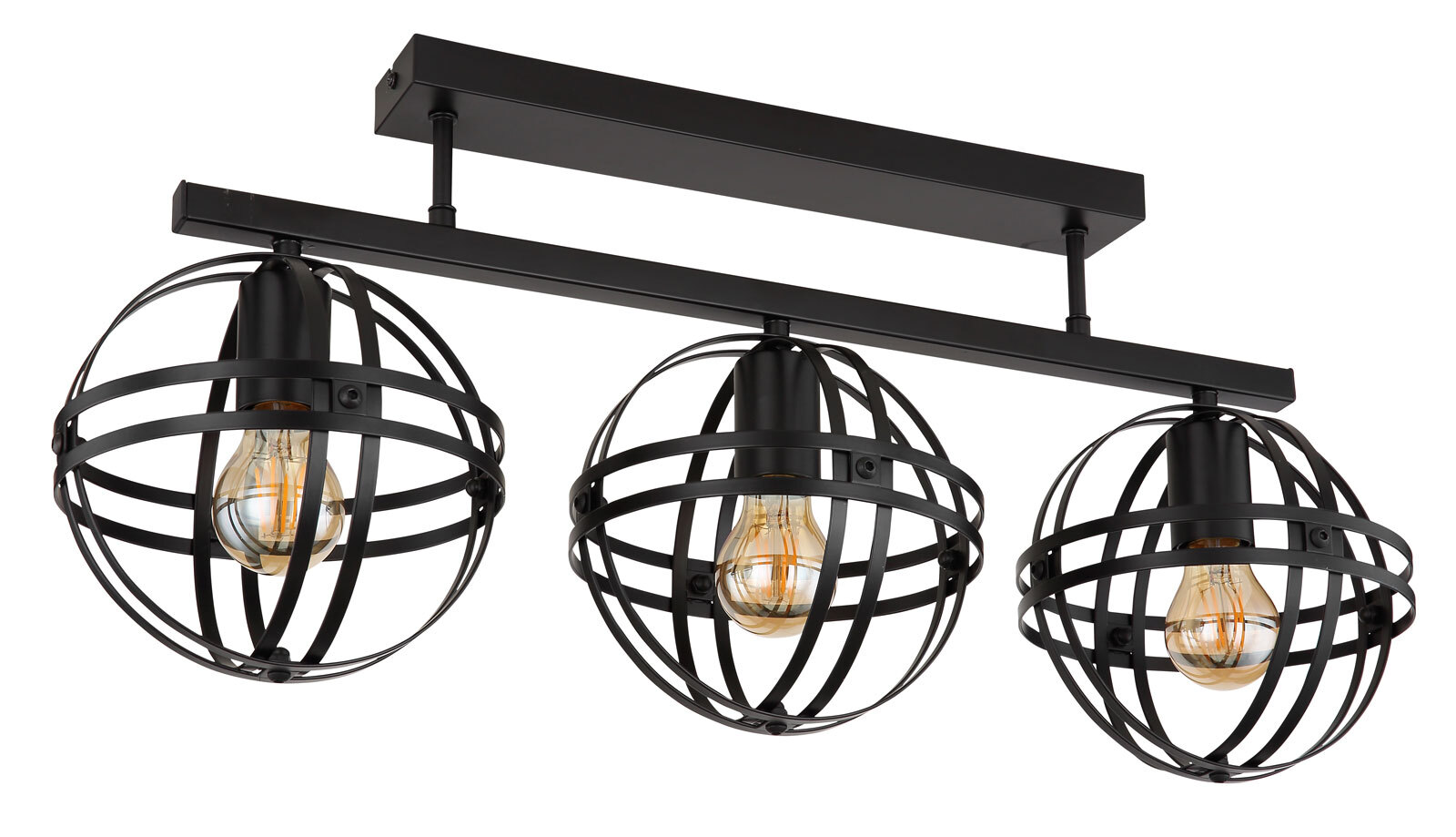 GLOBO Retrofit Deckenlampe Tamara 70x32 cm Metall schwarz