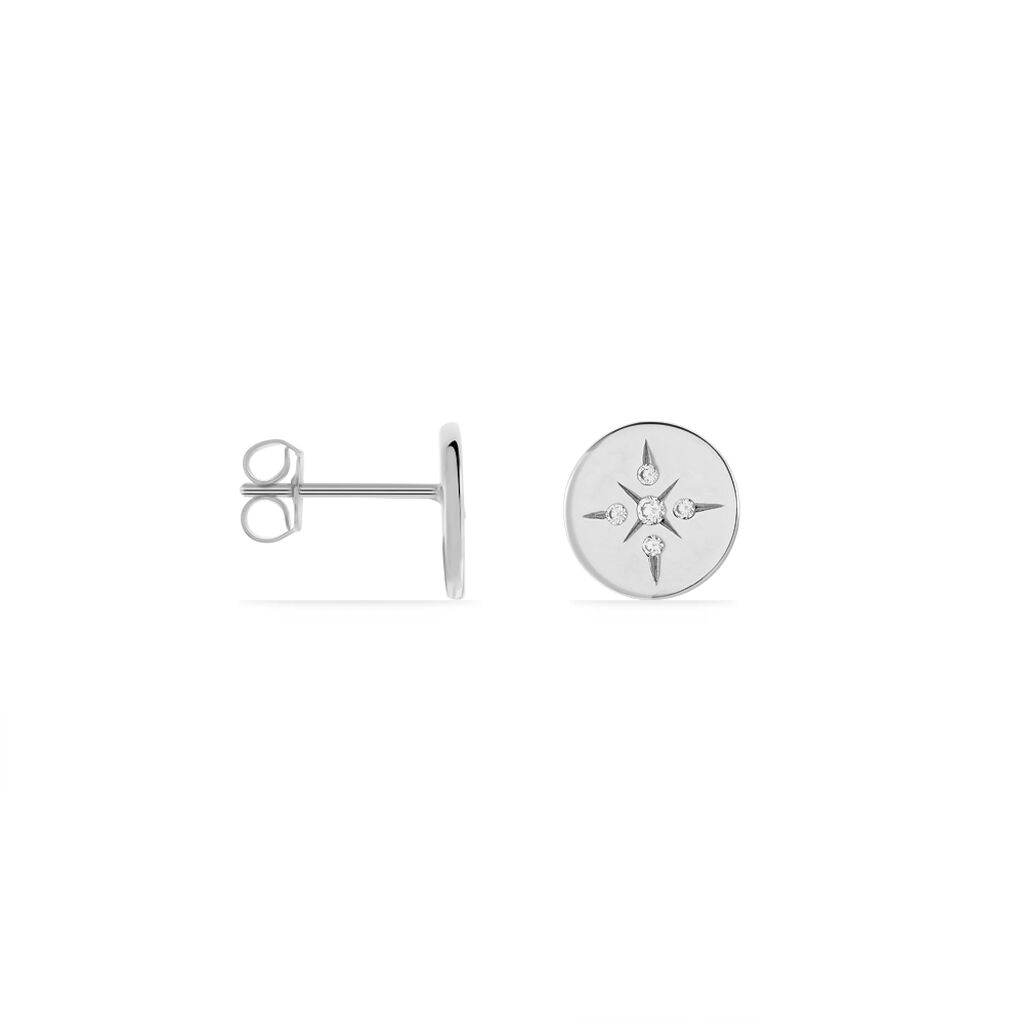 Boucles D'oreilles Pendantes Perona Argent Blanc Oxyde De Zirconium
