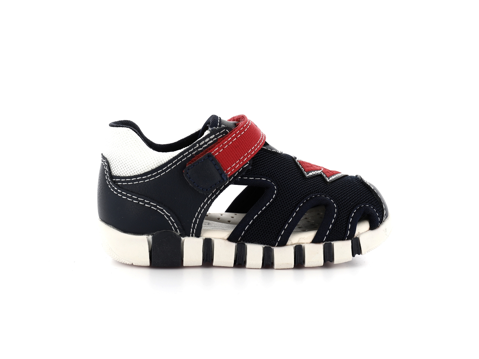Geox-SANDAL IUPIDOO B455PB Matières combinées Marine Rouge