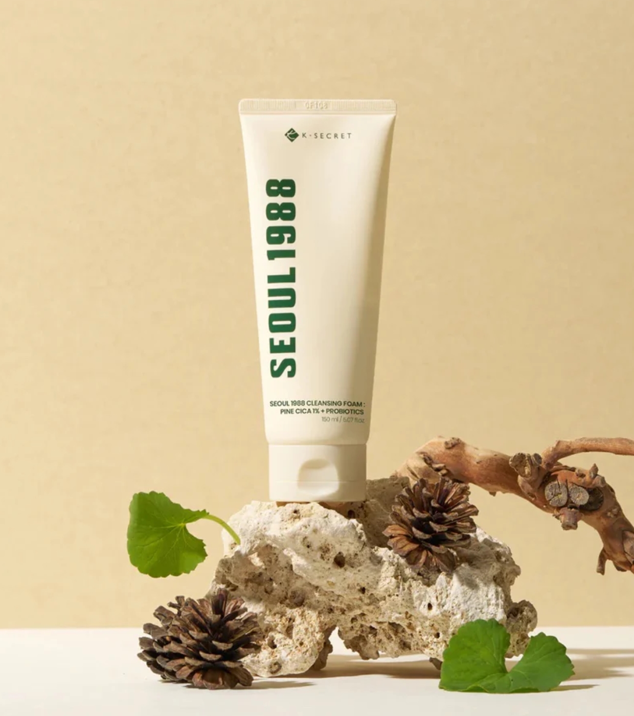 K-Secret - *Seoul 1988* - Sabonete Facial Espumante Pine CICA 1% + Probiotics
