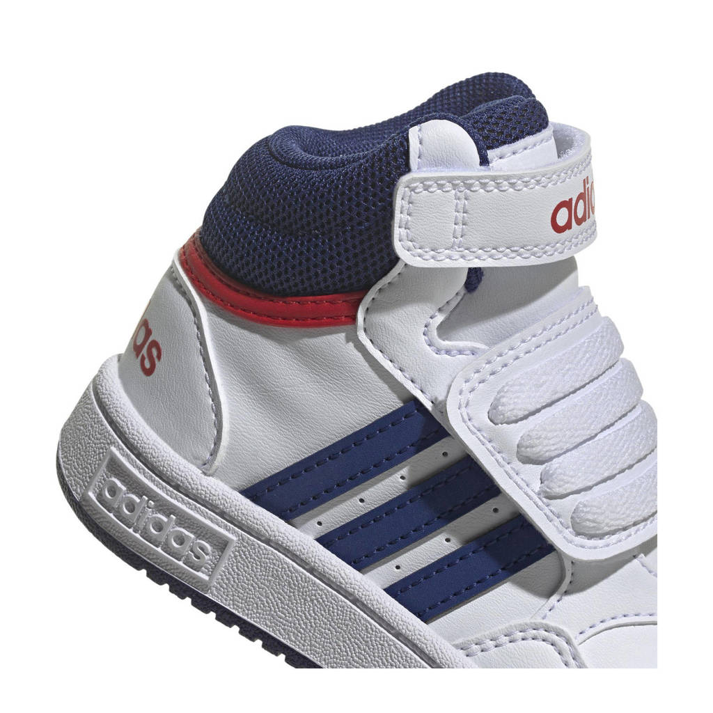 adidas Hoops Mid 3.0 sneakers wit/blauw/rood