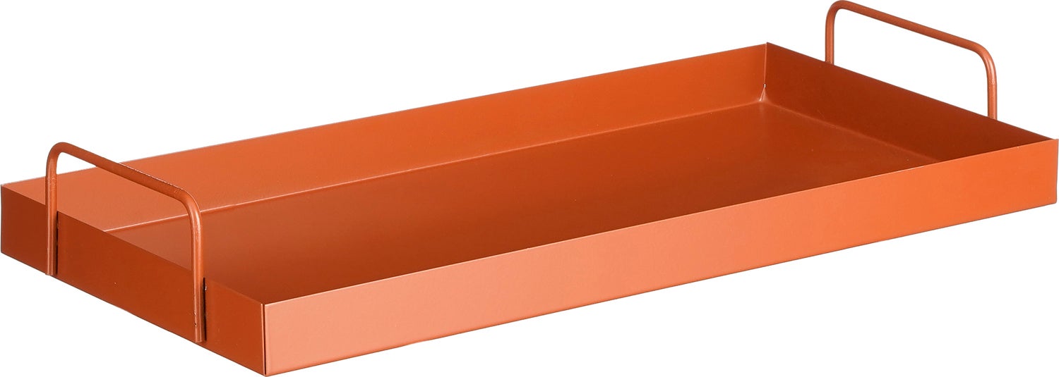 Mica Decorations decoratiebord Lita oranje 43 x 21 x 6,5 cm