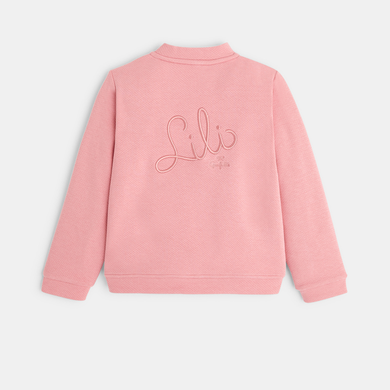 Sweat teddy Lili Gaufrette rose fille