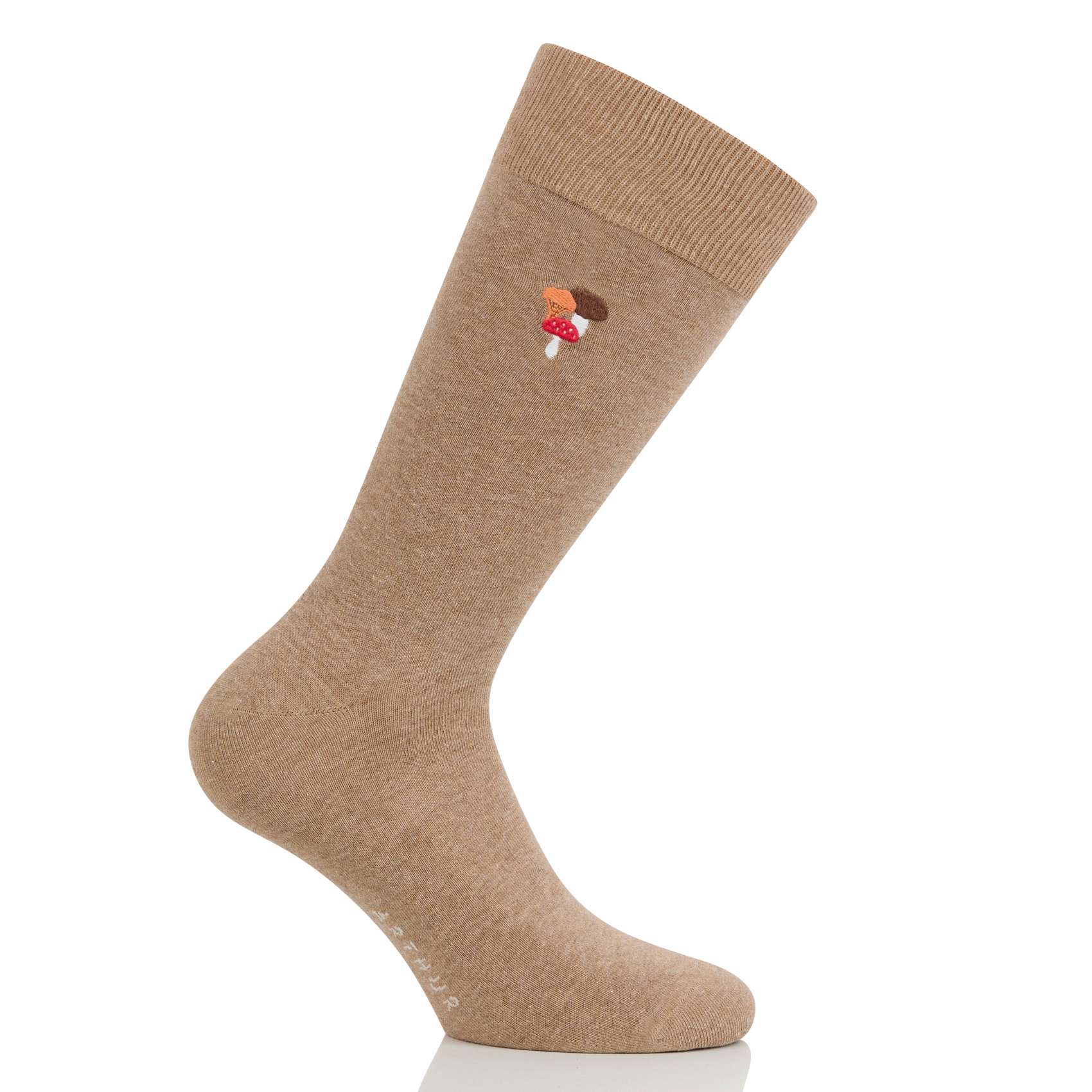 Chaussettes en coton mélangé brodés | Beige
