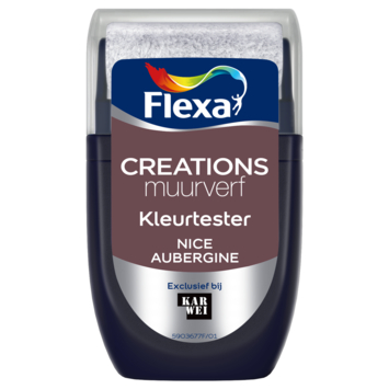 Flexa Creations muurverf kleurtester mat nice aubergine 30 ml