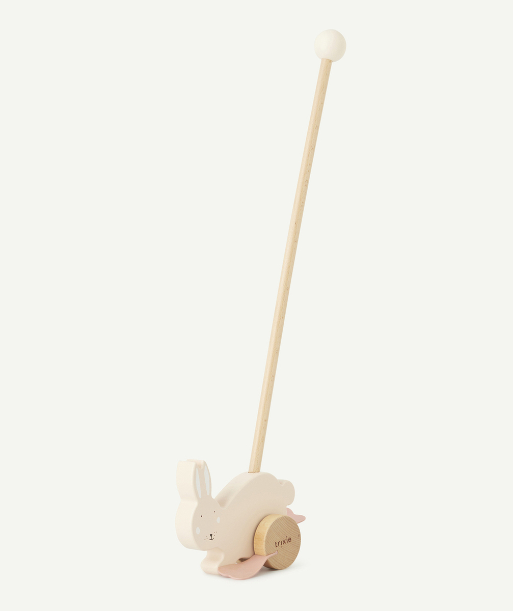 TRIXIEJOUET À POUSSER EN BOIS MONSIEUR LAPIN