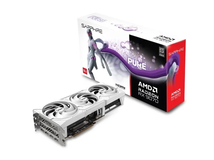 Sapphire Pure Radeon RX 9070 - Grafikkort - Radeon RX 9070 - 16 GB GDDR6 - PCIe 5.0 x16 - 2 x DisplayPort, 2 x HDMI