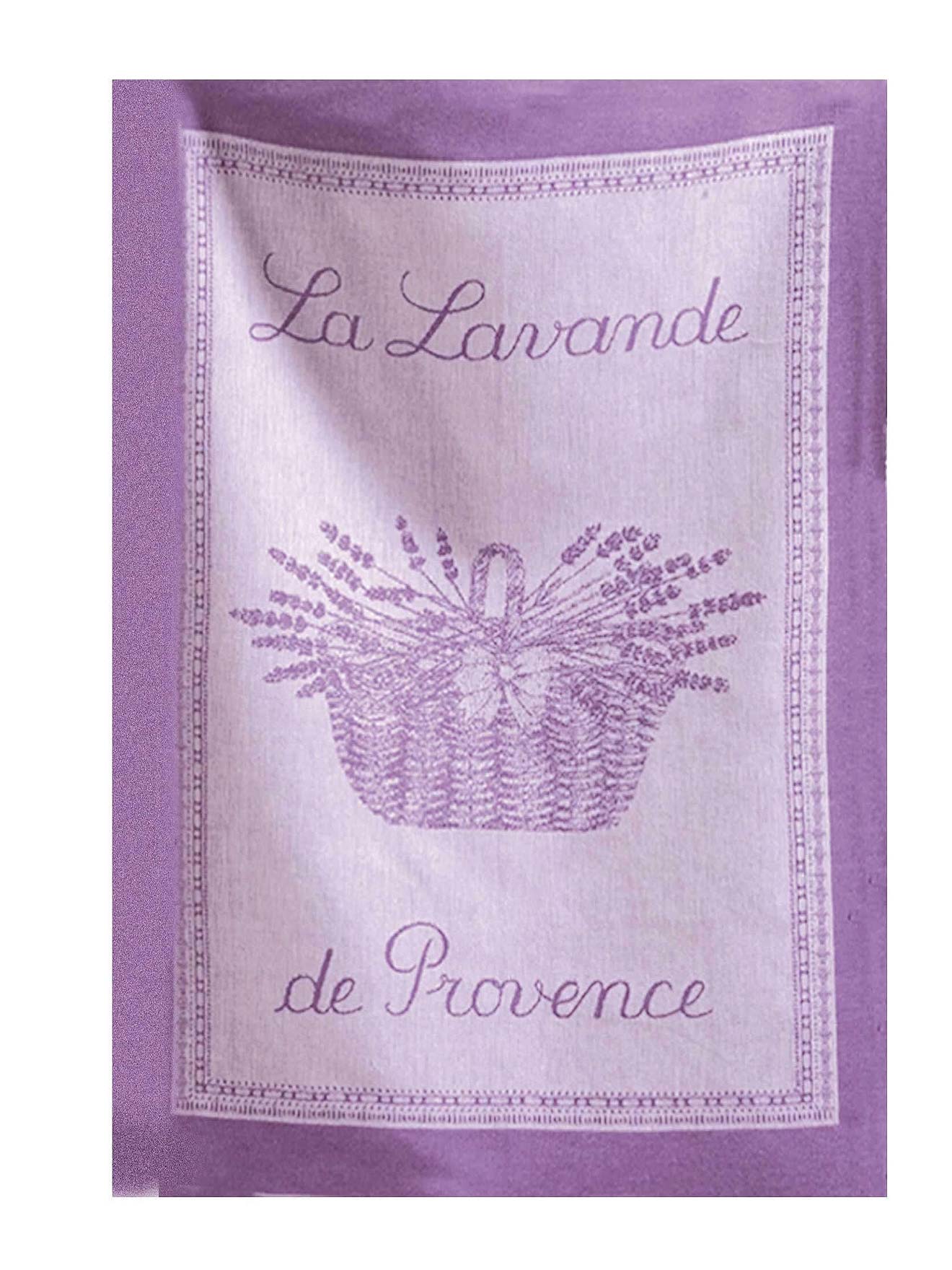 Torchon panier de lavande
