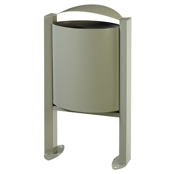 ROSSIGNOL Corbeille sur pied arkea - 40 L - sans cendrier - gris ciment