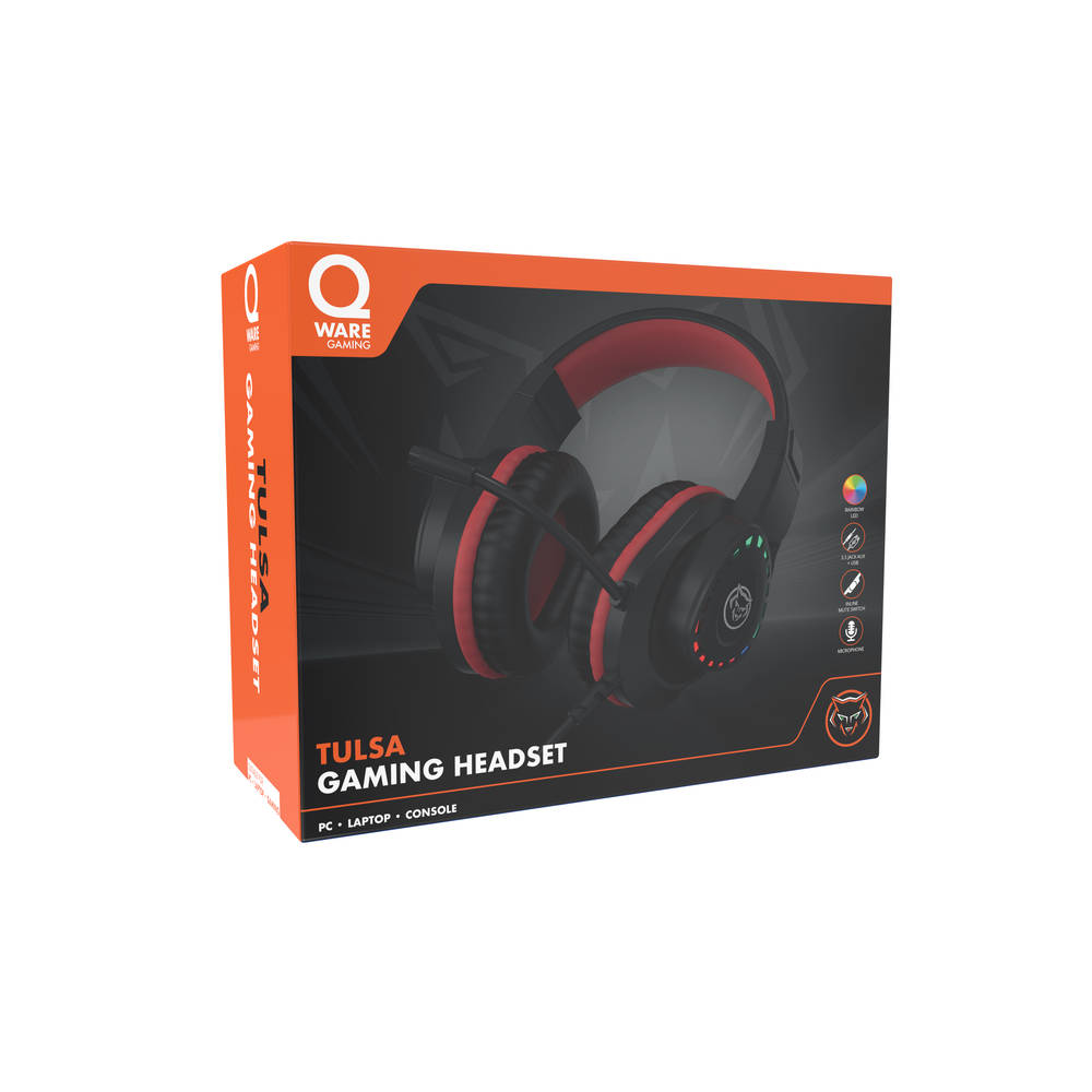 Qware Gaming Tulsa gaming headset - rood