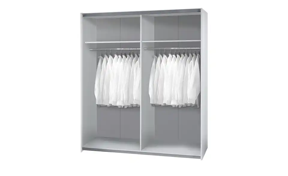 Schwebetürenschrank, 2-türig Time 170 cm Schachbrett sägerau