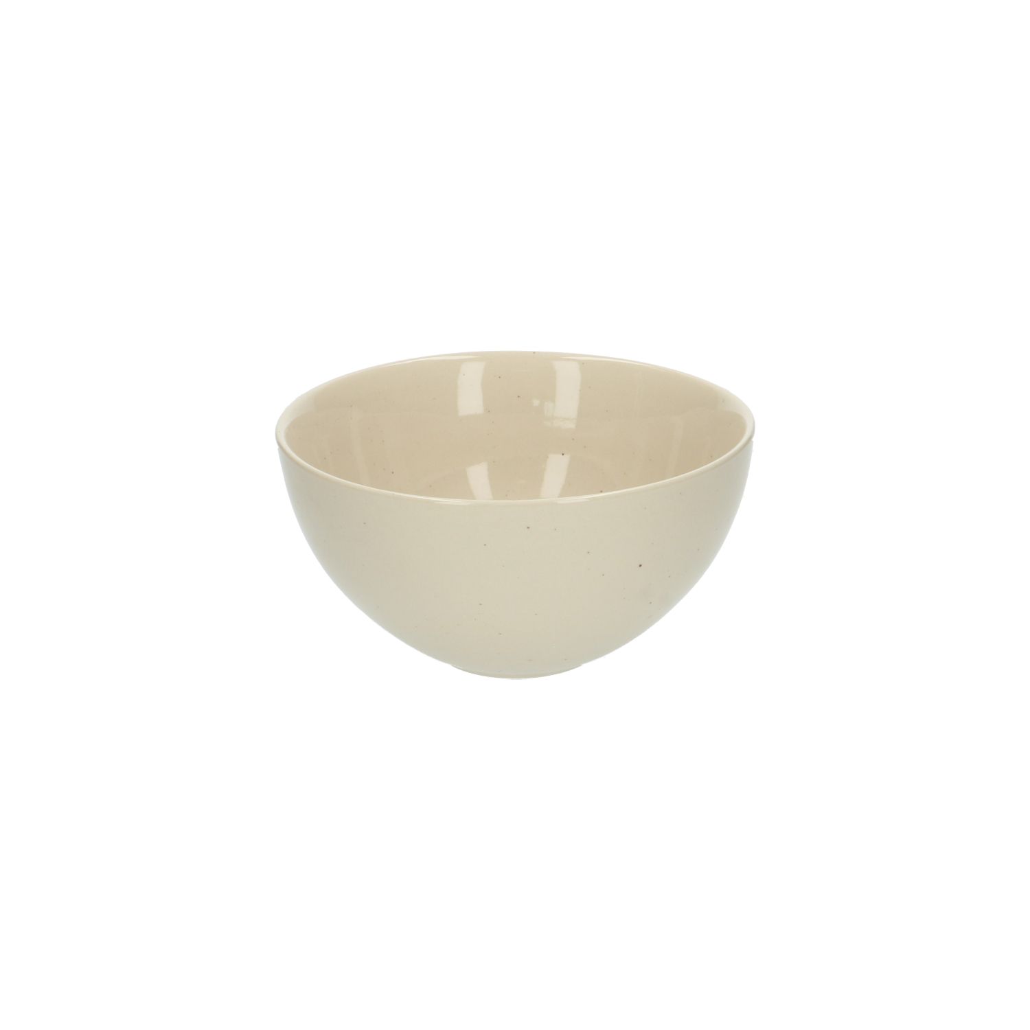 Kom, steengoed, beige, spikkel, Ø 18 cm