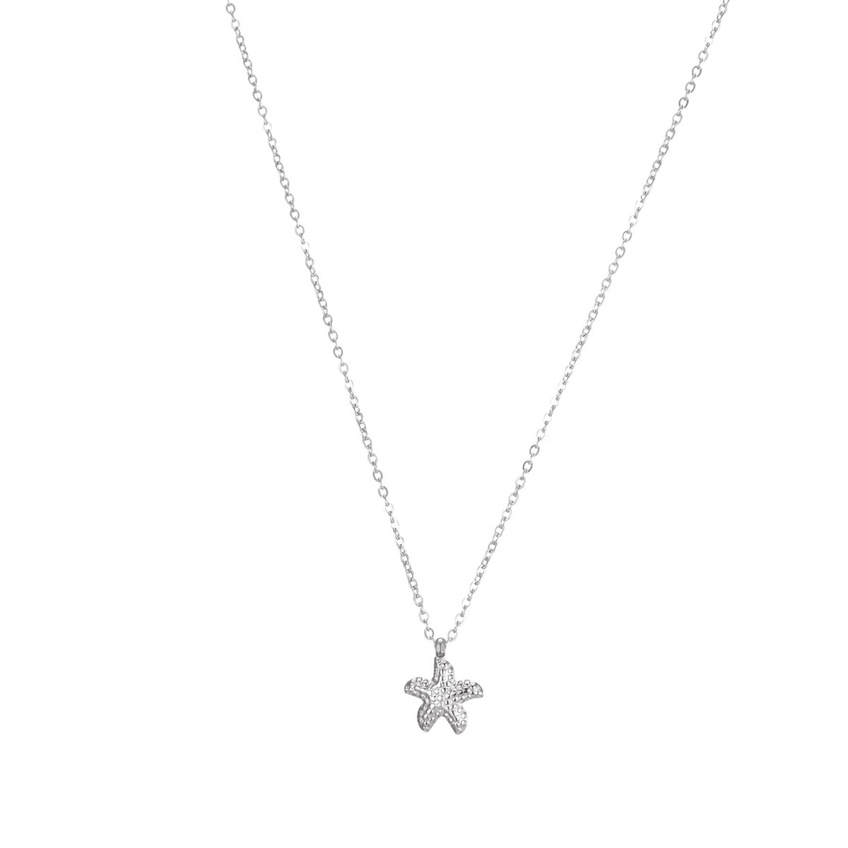 Collier étoile de mer acier
