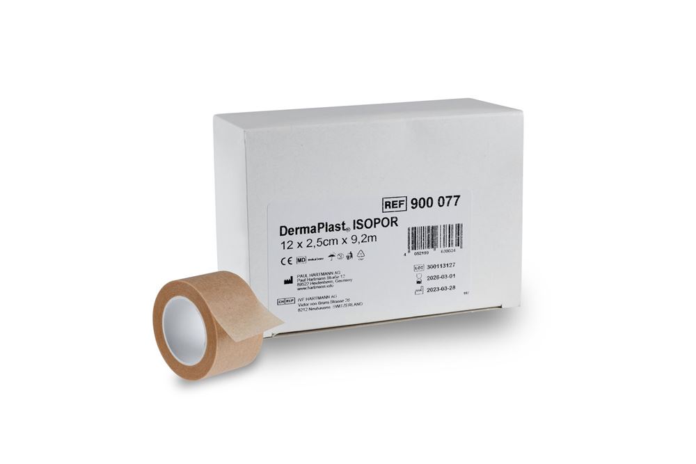 DERMAPLAST Fixierpflaster 2.5cmx9.2m Vlies hautfarbig 12 Stk