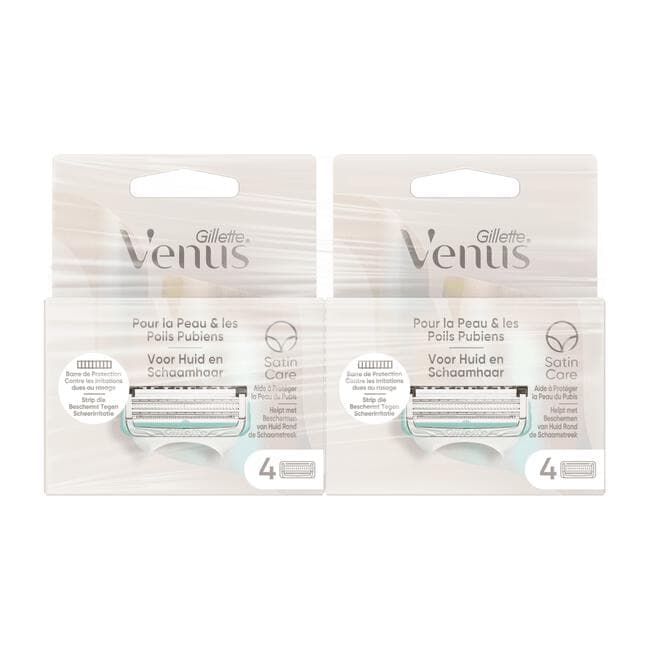 Gillette Venus Voor Huid en Schaamhaar Navulmesjes Duopak 2x4 Stuks