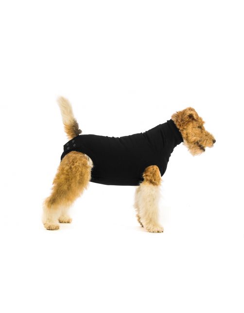 Suitical Recovery Suit Hond Zwart - Honden antistresskleding