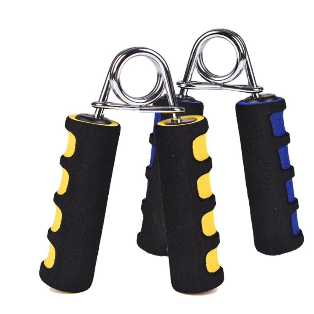 (2er Set) Gepolsterter Federgriff Muskeltrainer Finger / Hand / Unterarm Griffkraft Fitness - Div. Farben