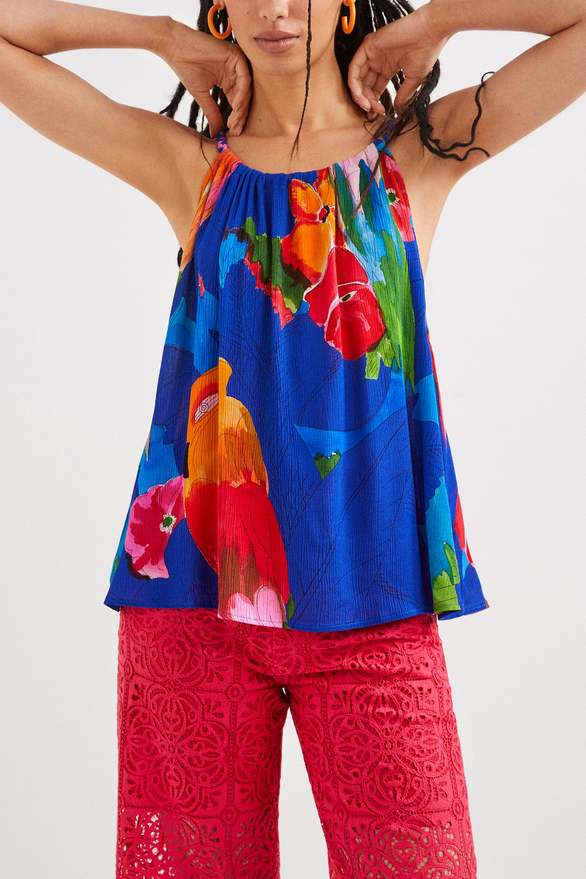 Blouse tropicale dos un