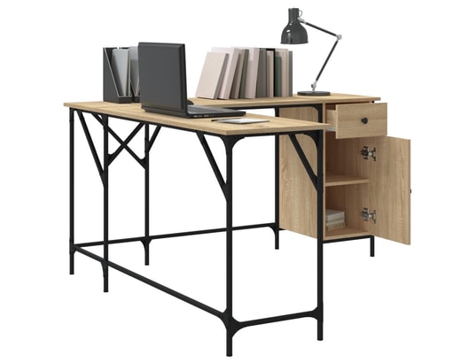 VIDAXL - Bureau chêne sonoma 141x141x75 cm bois d'ingénierie