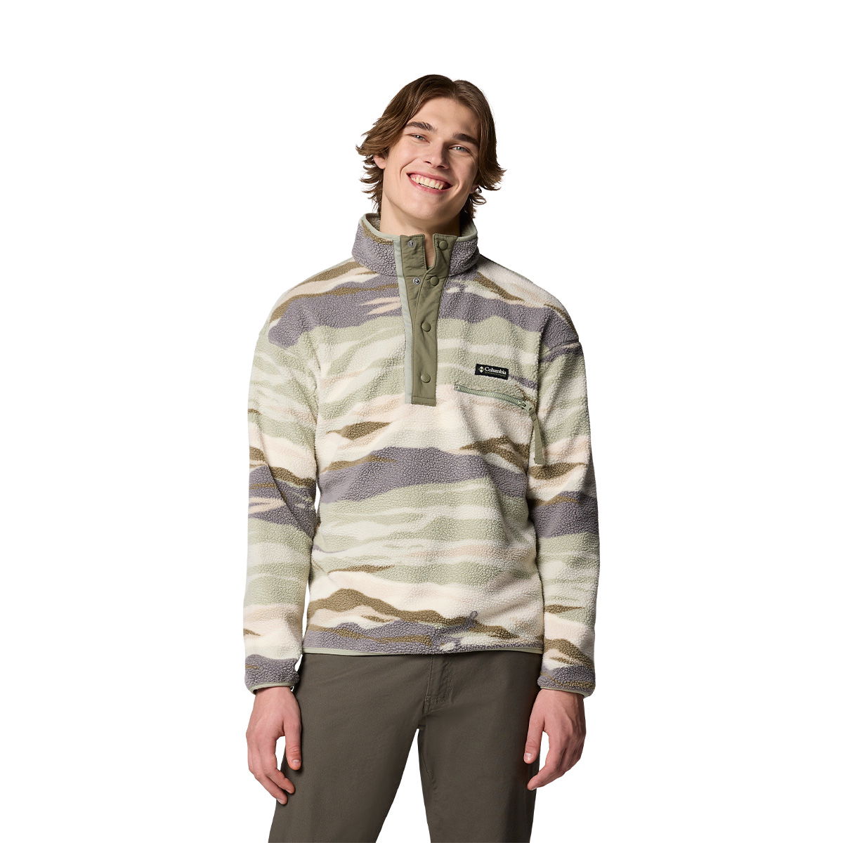Columbia Helvetia II Half Snap Fleece, herre (Safari)