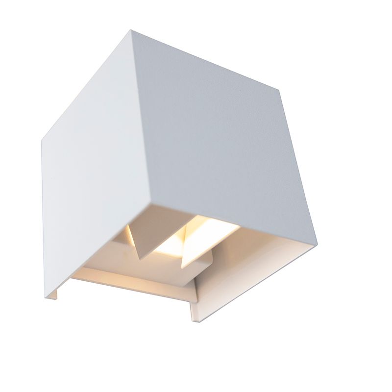 Buiten wandlamp wit incl. LED 2-lichts IP54 - Edwin