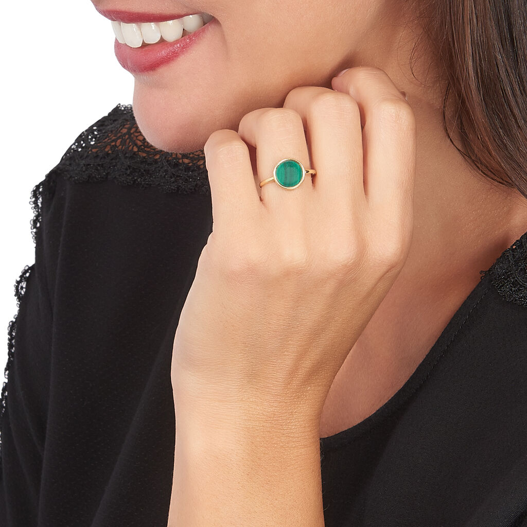 Bague Florica Or Jaune Malachite