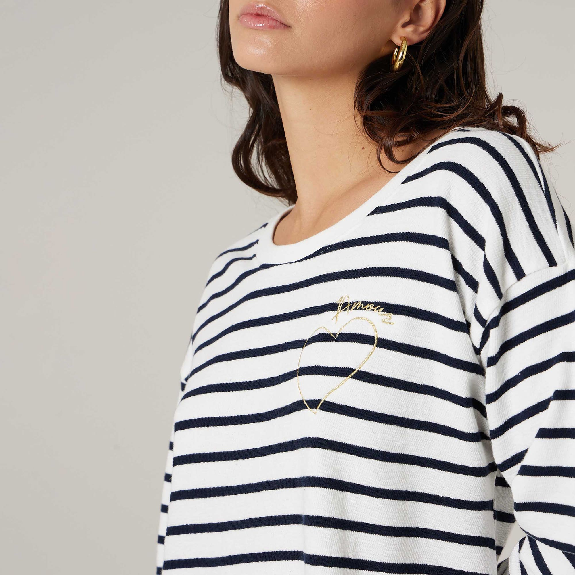 T-shirt Femme bleu marine