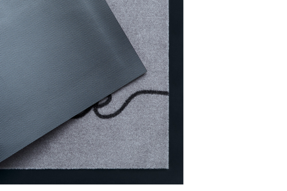 Strapazierfähige Fußmatte CLEAN WELCOME 75x45cm grau Fußabtreter Modern Design