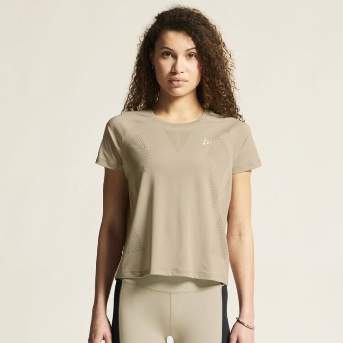 Craft Adv Tone Perforated Tee Brun