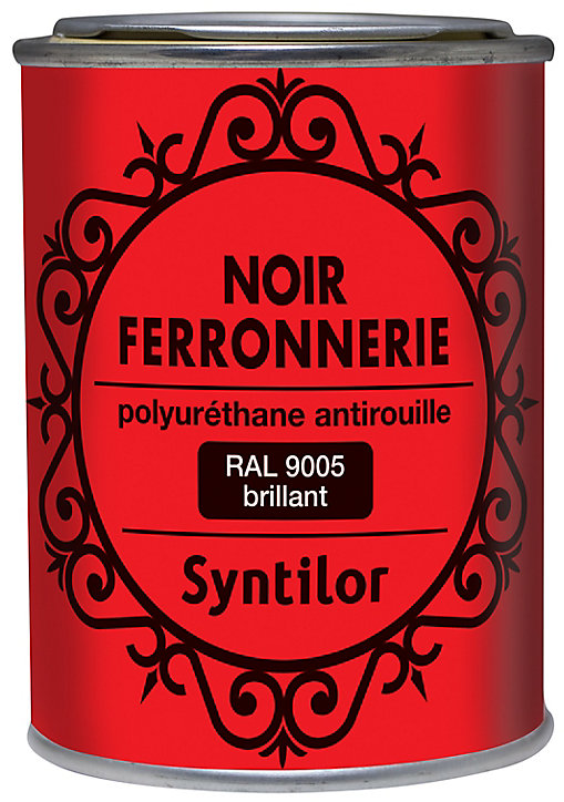 Peinture extérieure fer antirouille noir brillant Syntilor 250ml