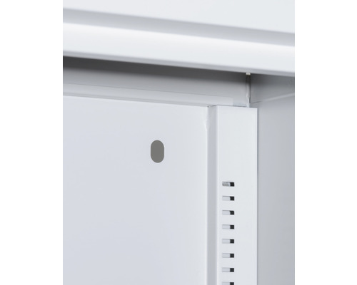 Pro-Line A opbergkast met 114 open opbergbakken, grijs, 700x1980x300 mm, 2 deuren