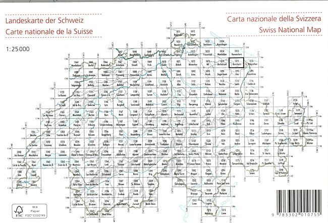 BUNDESAMT - 1075 RORSCHACH ECHELLE 1 25 000
