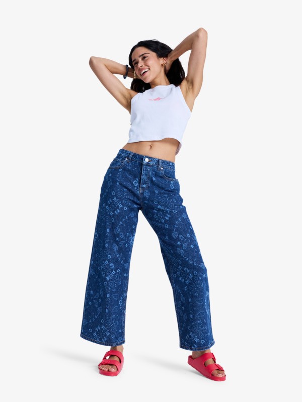 Boogie Night Mid Ocean Blue Jeans large Bleu Femme