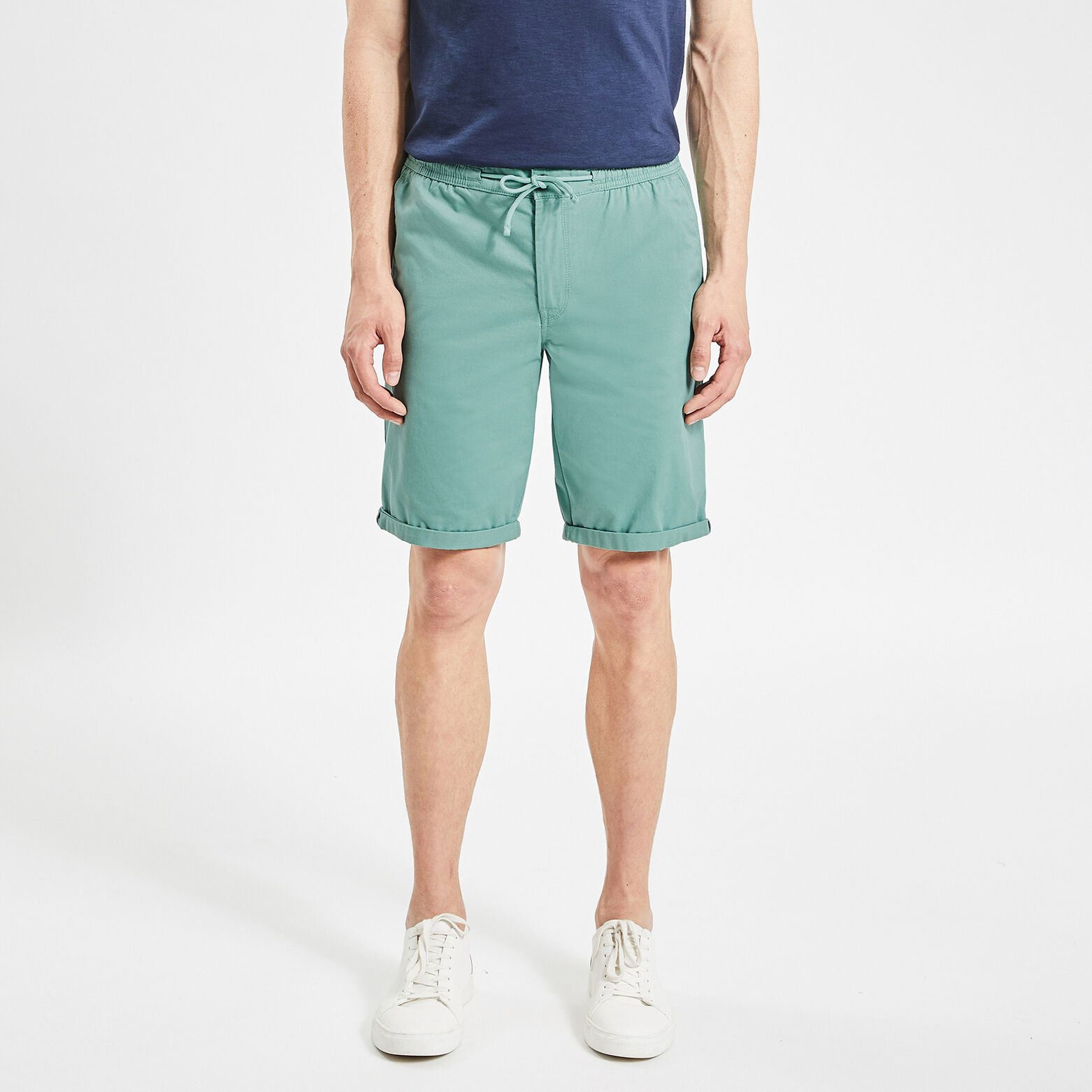 Bermuda chino taille élastiquée Vert