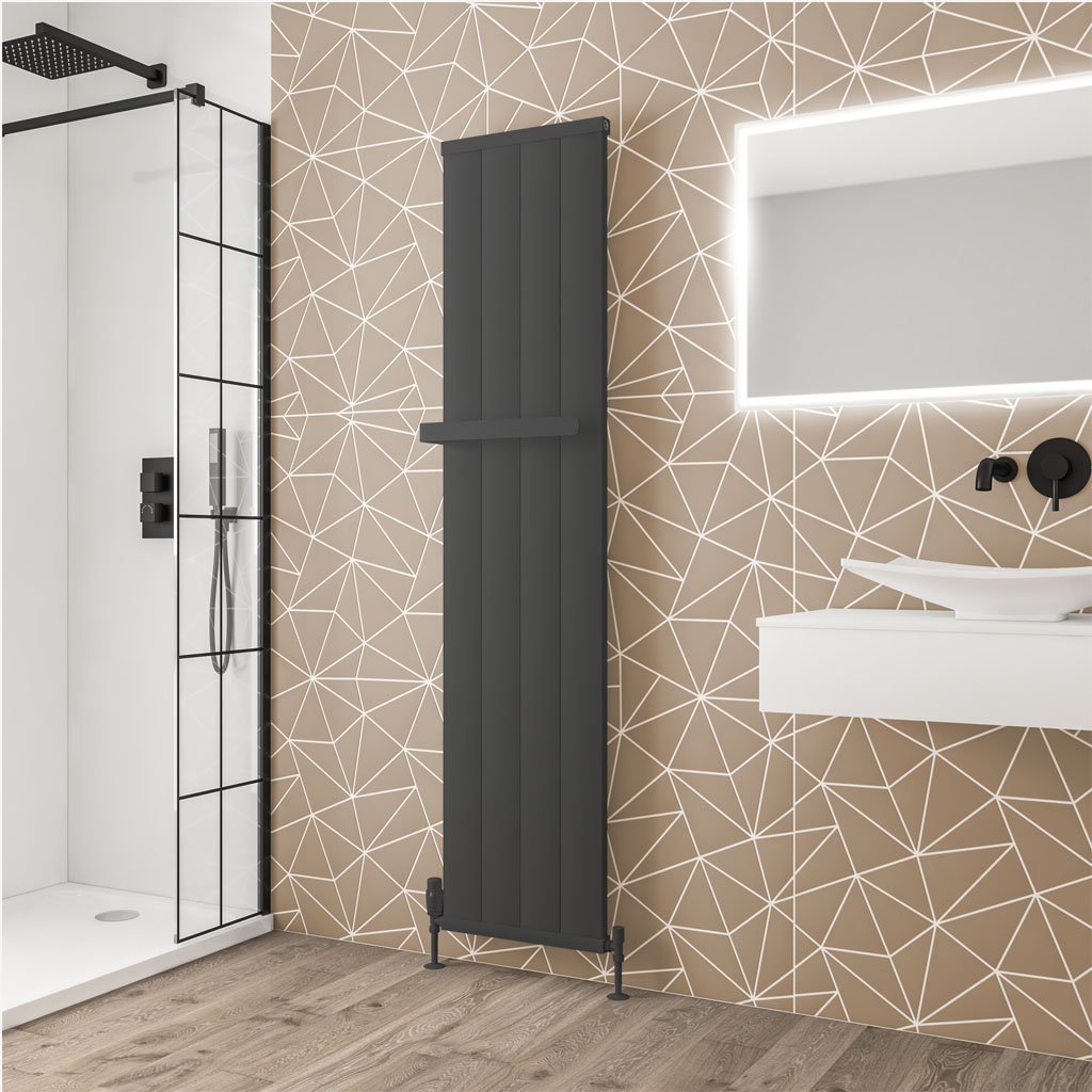 Eastbrook Kingswood paneelradiator 40x180cm 987W antraciet mat