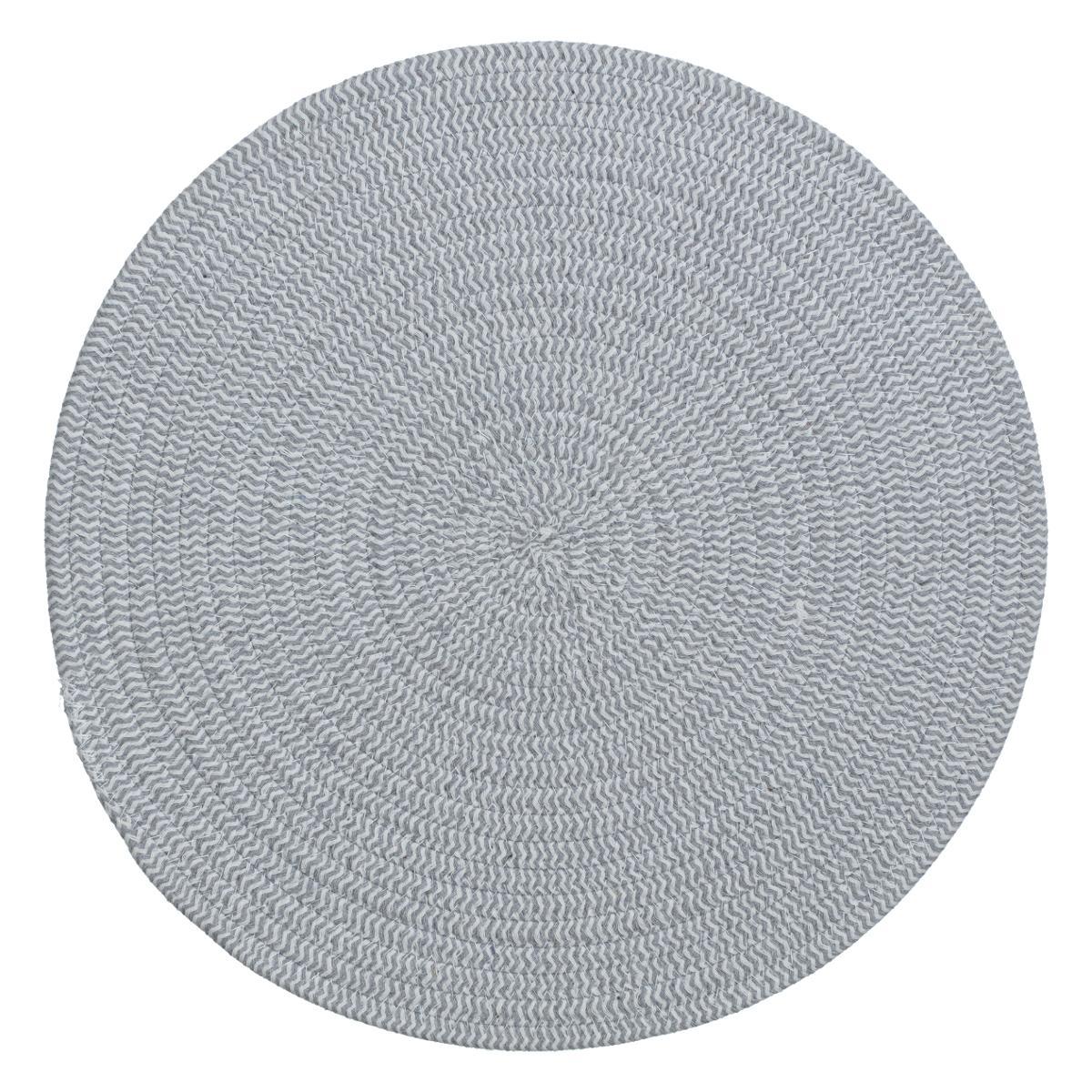 SET TABLE COTON GRIS D.38CM
