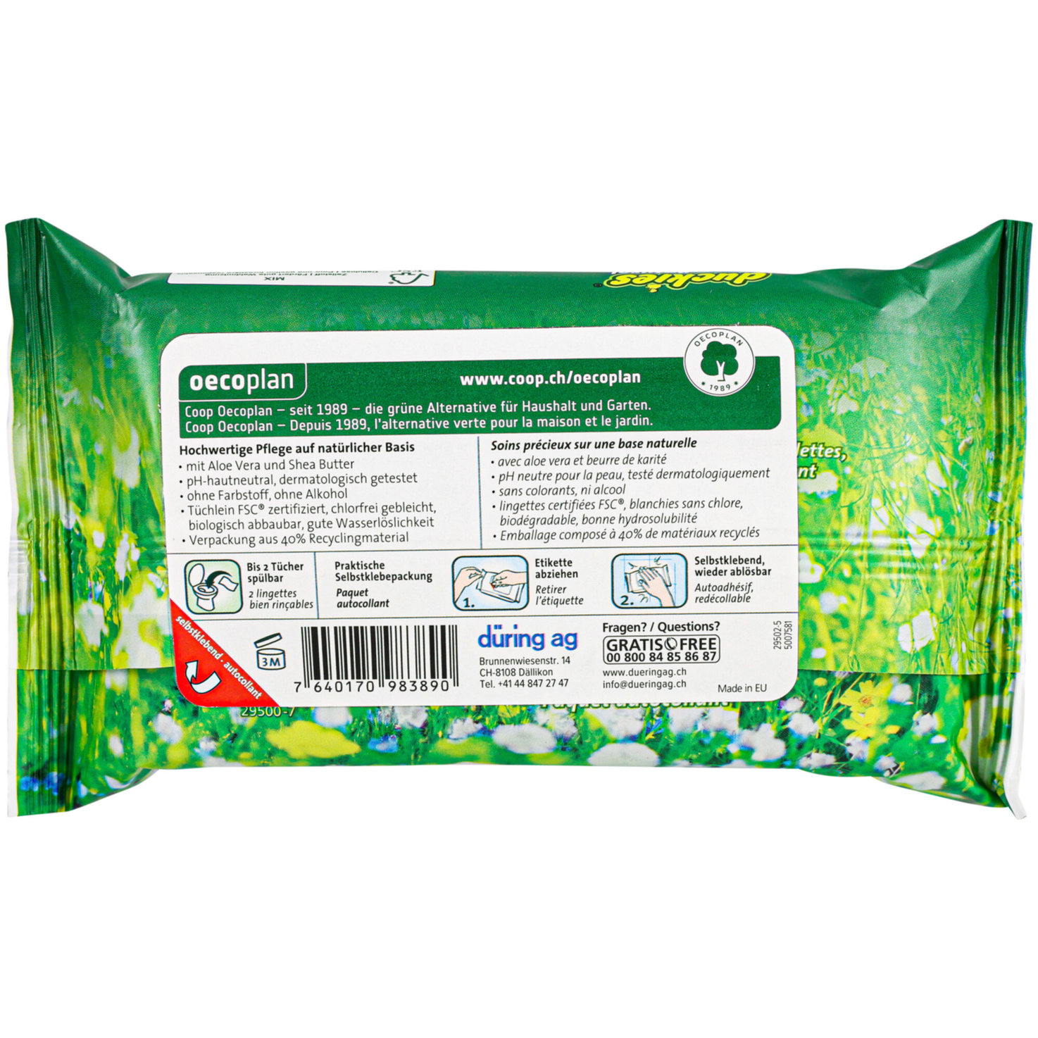 Oecoplan Duckies Toilettenpapier feucht natural