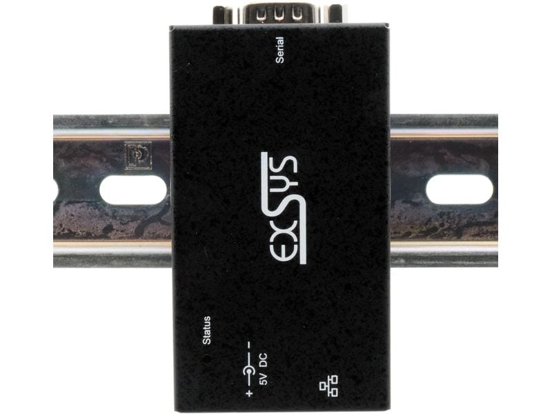 Exsys Serieller Geräteserver EX-6111-2PoE 1-Port-RS-232 Ethernet PoE zu 1x RS-232 port, inkl. 5V/4A Netzteil