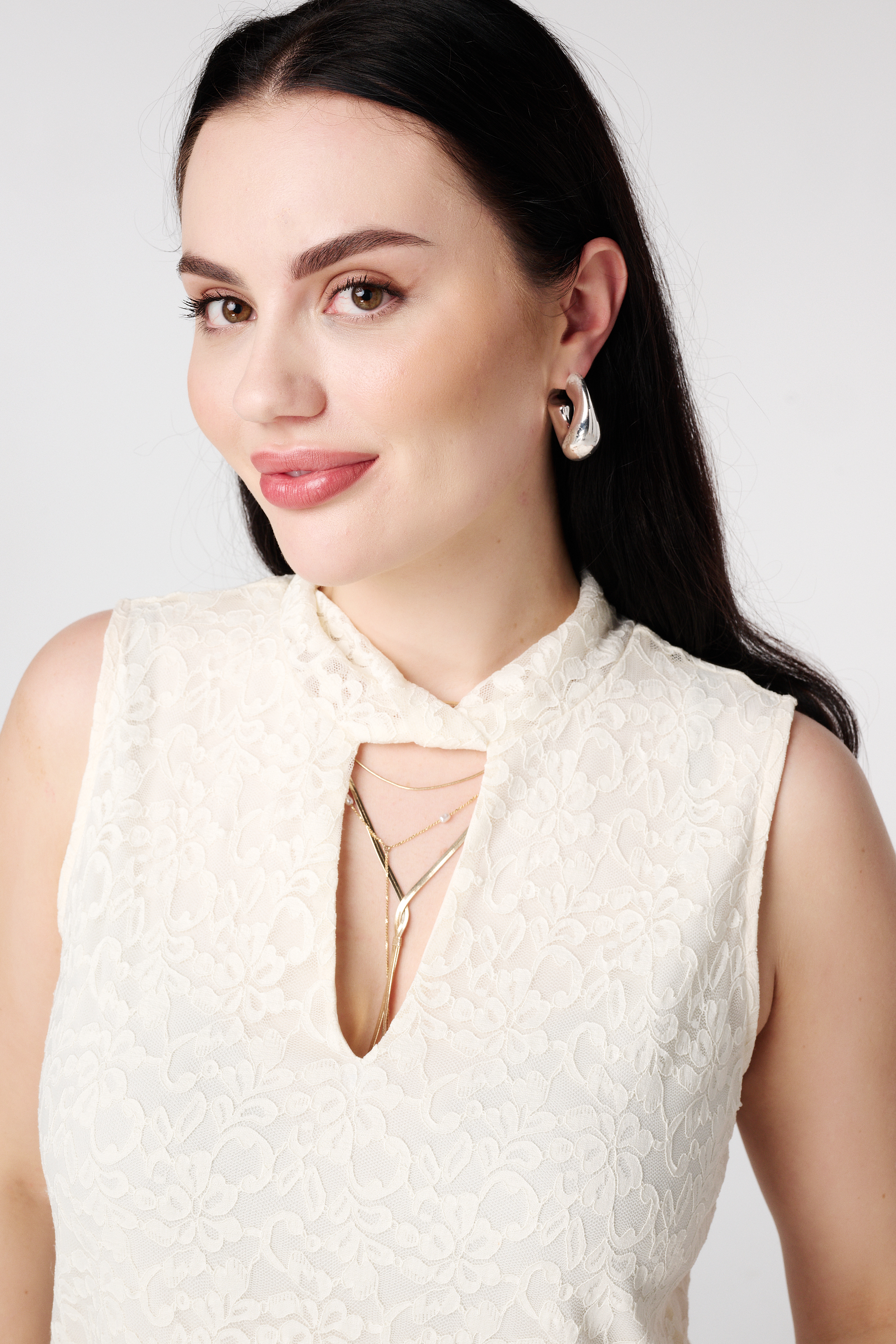 Top met kant Cream