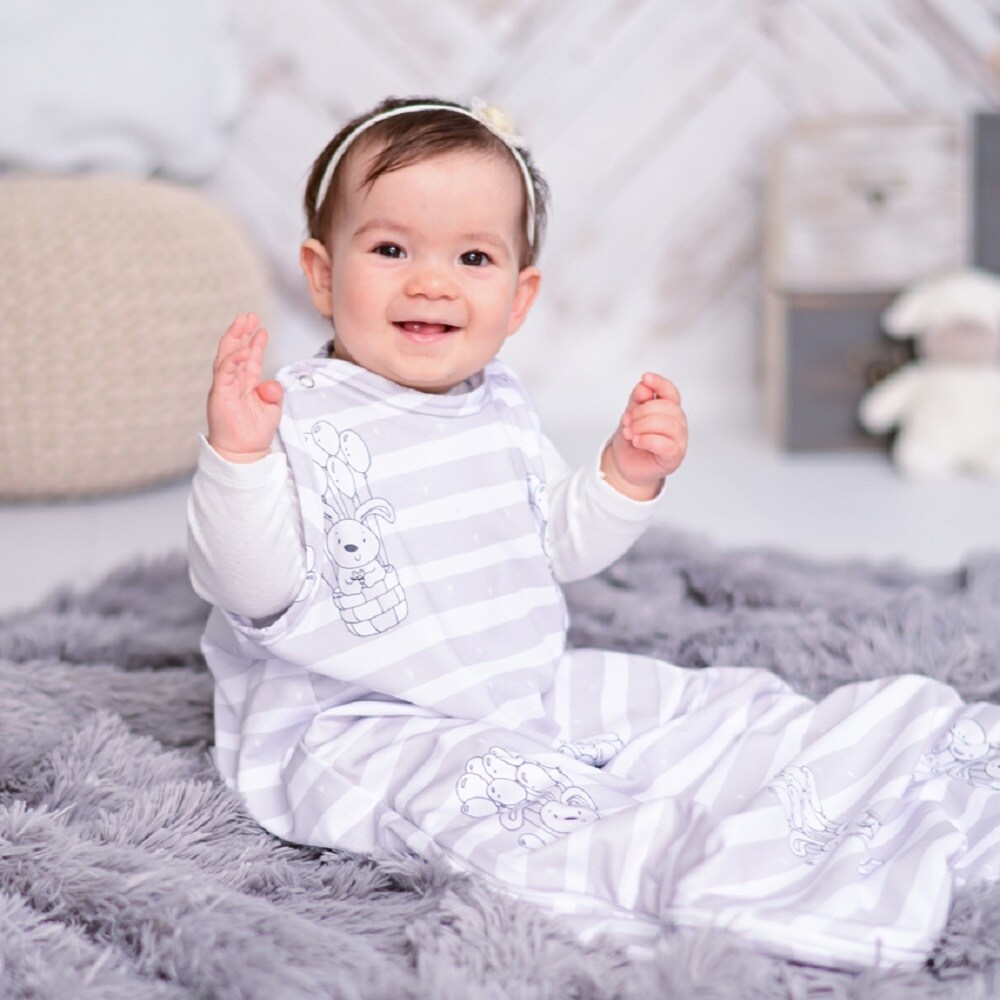 Lorelli Baby-Sommerschlafsack Summer, Länge 100 cm Breite 50 cm, 100% Baumwolle beige weiß
