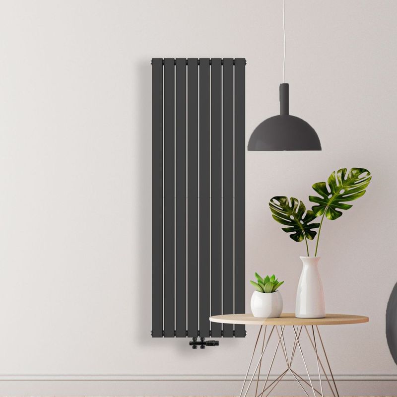 Boss & Wessing - Busso - Radiator - Mat Zwart - Dubbelzijdig - Verticaal - 180x60,8 cm
